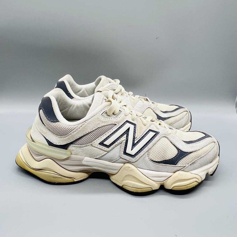 New Balance Shoes Mens 8 White Suede 9060 Running Athletic Sneakers Comfort